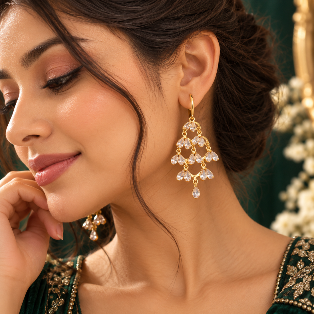 Lunelle Crystal Chandelier Earrings